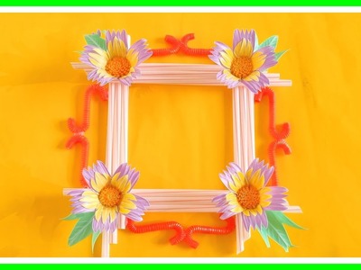 DIY square flower frame wall decoration ideas || Anh Tam Creative