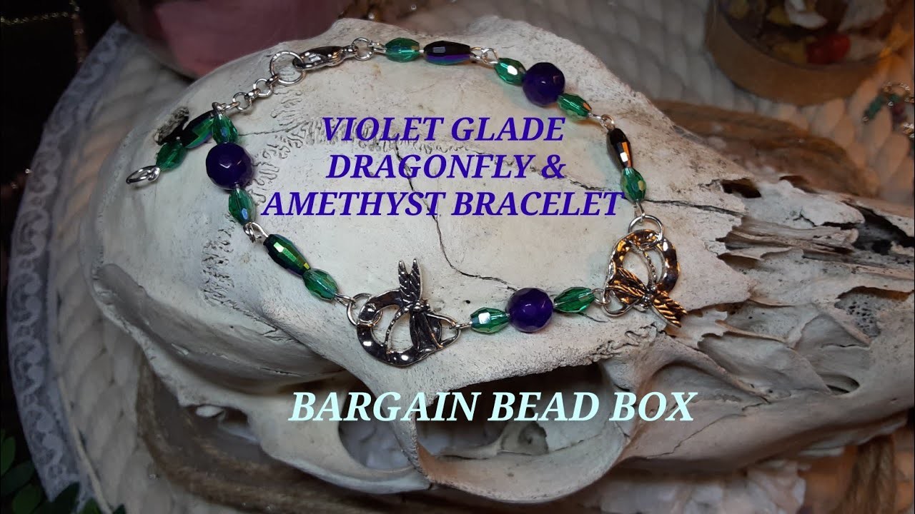 Easy Dragonfly & Amethyst Bracelet Violet Glade BBB!