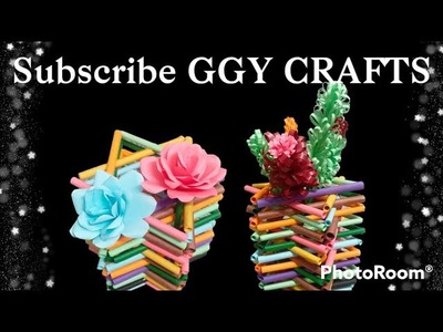 Easy paper flowers, paper crafts paper decoration ideas, show piece flowers