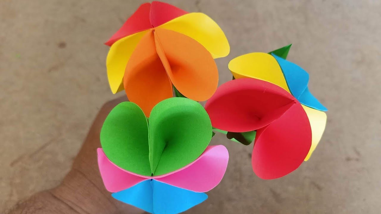 Easy to make beautiful flower from paper.DIY Githa