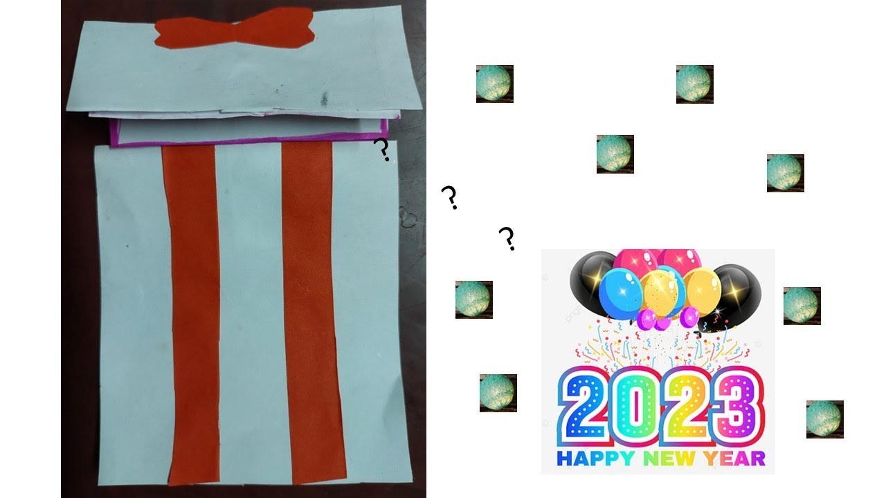 Happy New Year Greetings gift card craft.Happy new year paper craft.#trendingvideo.#papercraftidea