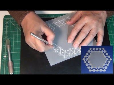 Hexagonal lace card.