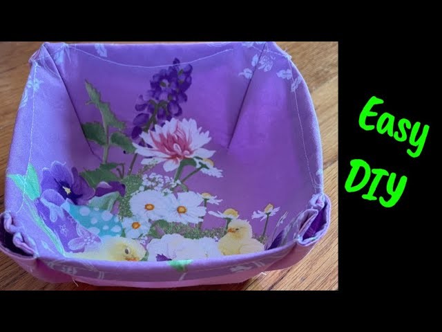 How Easy To Make Fabric Basket. New Design To Make Small Sewing Clips Basket Easier @TheTwinsDay