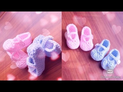 How to crochet baby booties | Baby shoes | Infant size #crochet #diy @theneedlemagicbyria3259
