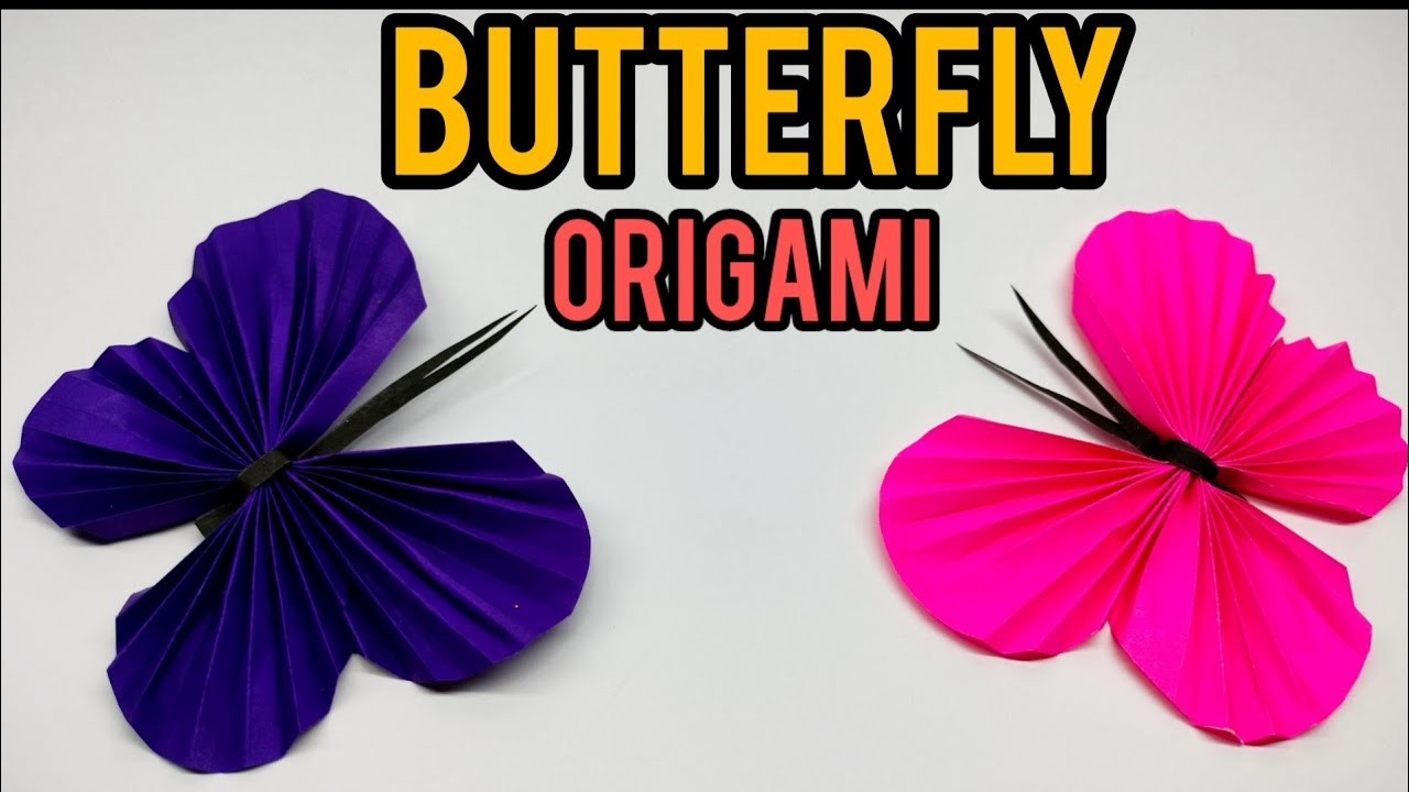 How to fold a butterfly easy using Origami paper || Butterfly origami paper craft