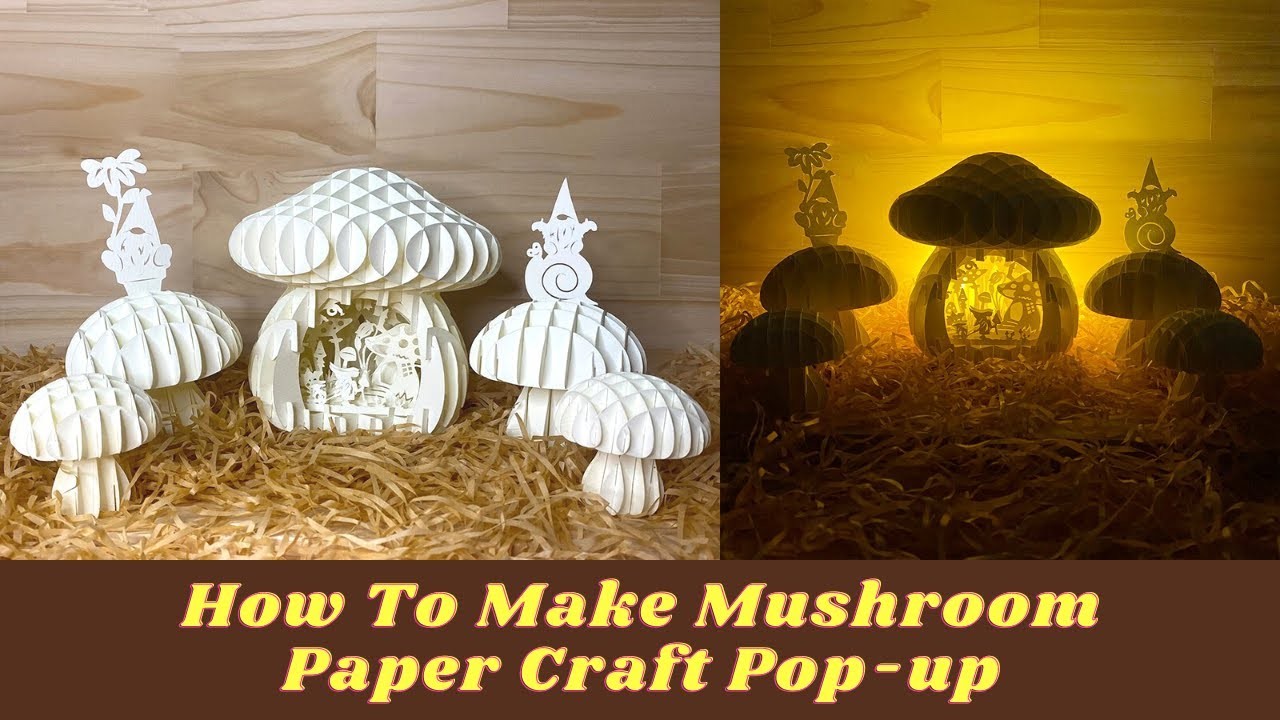 How To Make A Mushroom Paper Craft Pop up