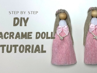 HOW TO MAKE A TWO COLOR DRESS MACRAME DOLL TUTORIAL