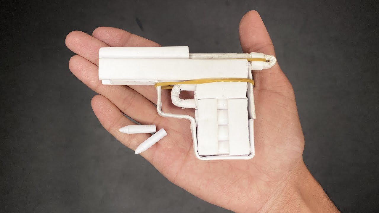 How to make Bullet Shooting MINI GUN From a4 paper | DIY - Paper pocket mini gun | Ashraful crafts