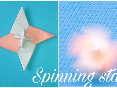 How to make easy&creative ninja star spinner in paper|origami art|diy craft|school children tutorial