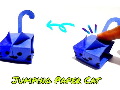 How To Make Jumping Paper CAT || Paper Craft || Funny Craft Boy Abhijit.
