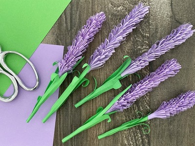 How To Make Lavender Paper Flowers  | DIY Paper Crafts