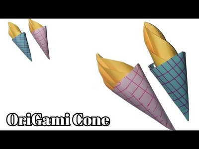 How to make paper cone | Diy Paper Cone Very Unique | Origami paper cone colourfull