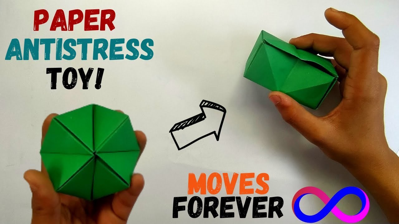 How To Make Paper MOVING FLEXAHEDRON | Paper Craft | How To Make  Paper Antistress Toy MOVES FOREVER
