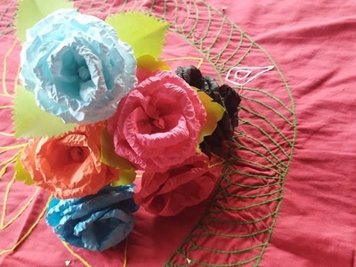 How to making Diy  paper flowers ????????????