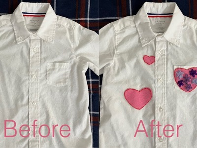 How to sew a Valentine's Day pattern on shirt