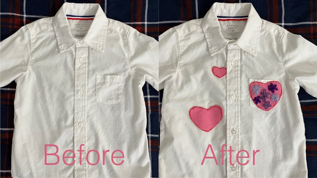 How to sew a Valentine's Day pattern on shirt