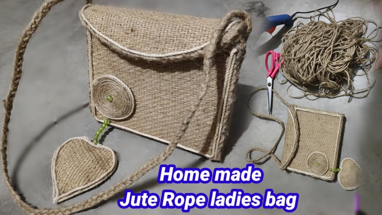 Jute Rope bag #jute Rope ladies bag #how to make home, https:.youtube.com.@jihiskelnabladaimari