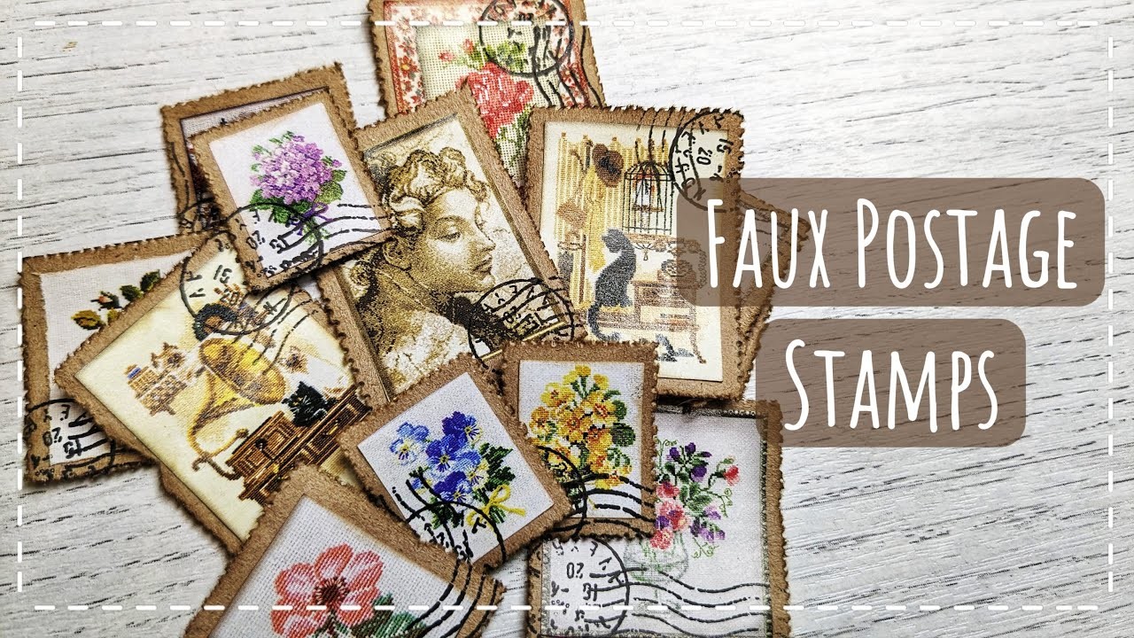 Let's Make Faux Postage Stamps | Junk Journals Ephemera