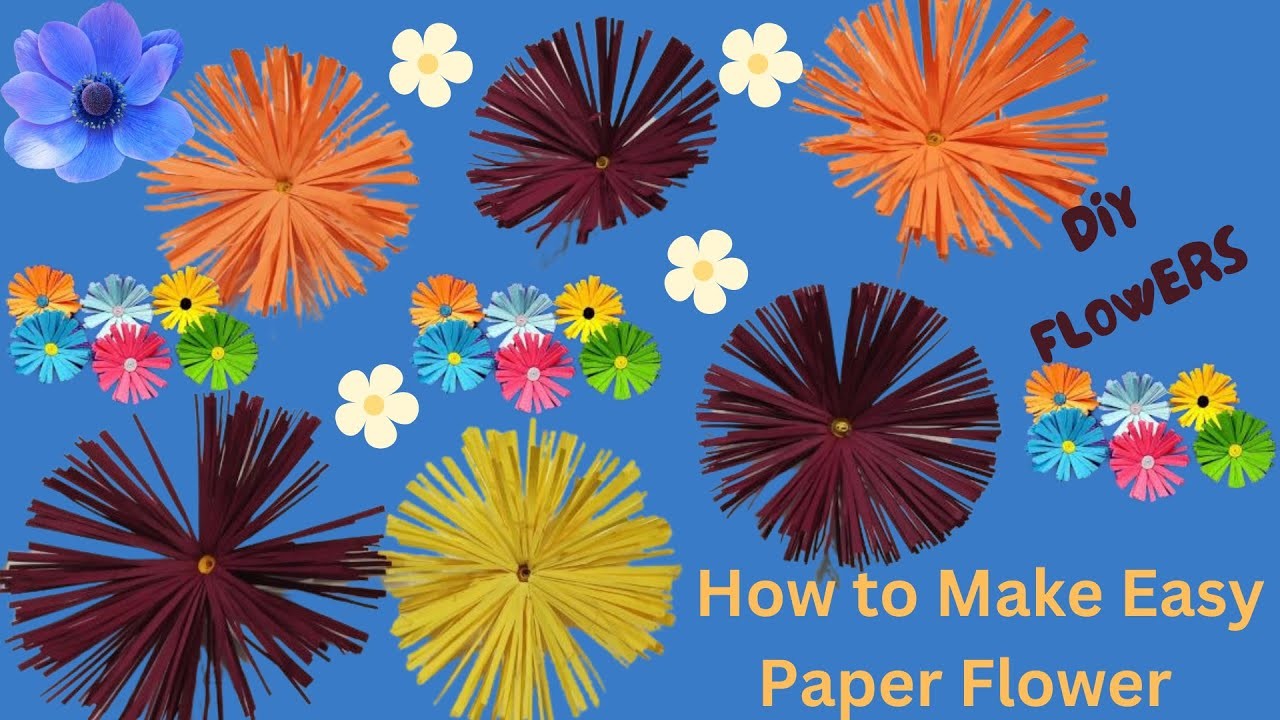 Making Flowers out of Paper | How to Make Easy Paper Flower | DIY Paper Crafts