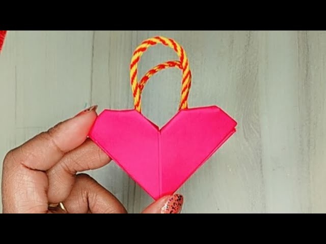 Mini Heart Bag, Origami Heart????, Paper Crafts???? ????, Easy Crafts???? ????