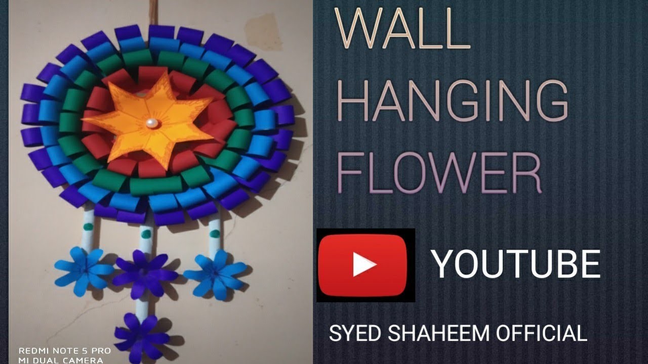 Most beautiful wall hanging paper flower || paper craft ideas || by syed shaheem