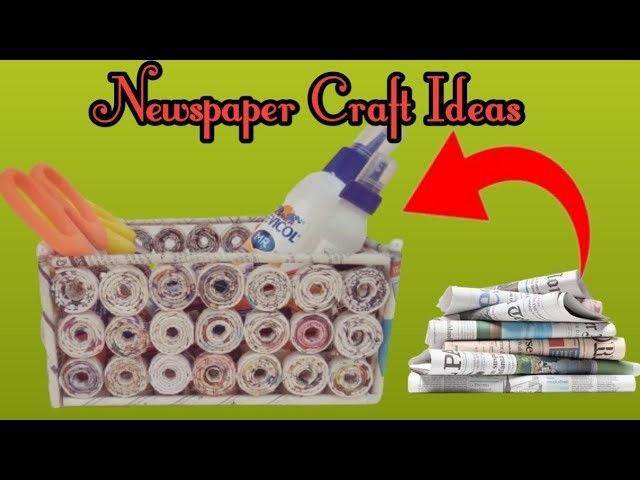 Newspaper Basket | Newspaper Craft Ideas | Paper Craft Ideas. 