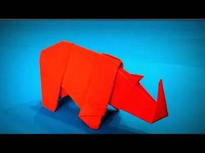 Origami animal|| how to make a paper Rhino ???? DIY