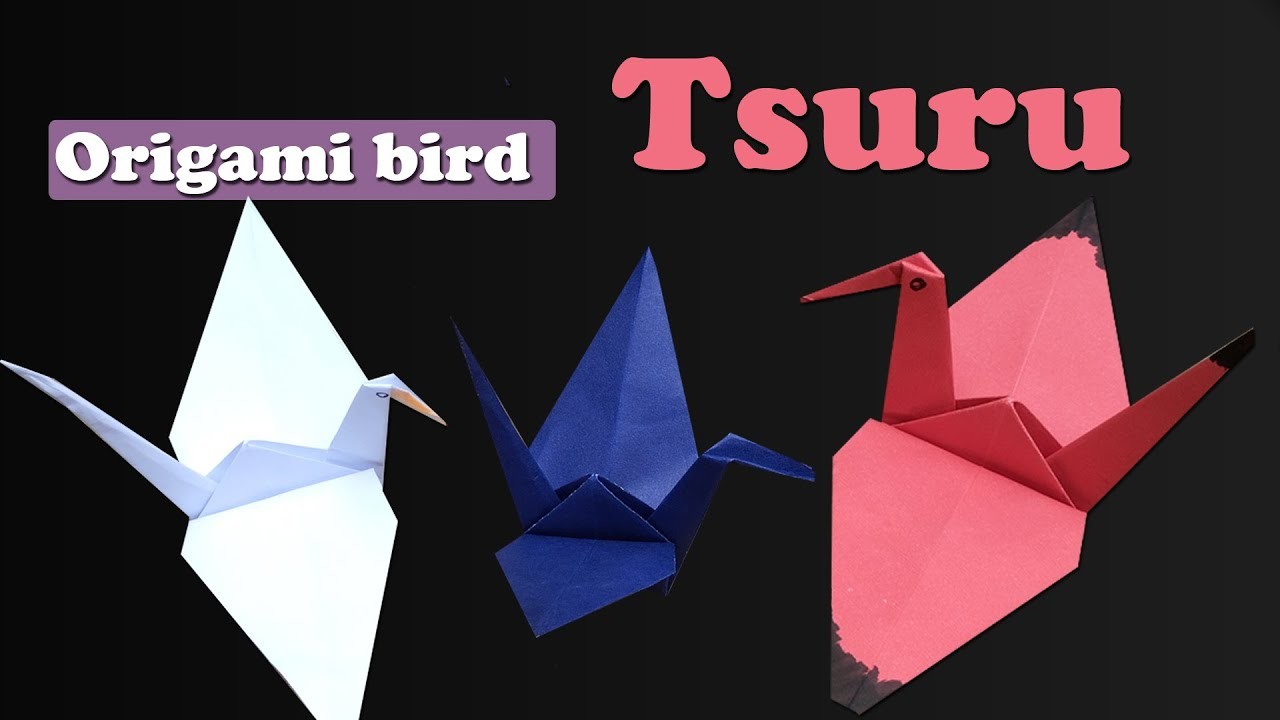 Origami Paper Birdie | TSURU | How to make a paper bird (origami)