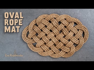 Oval rope mat