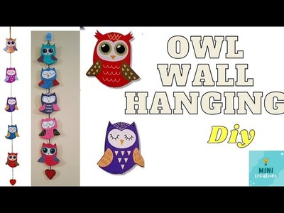 Owl wall hanging | wall decor diy | cardboard crafts # MINICREATIONS