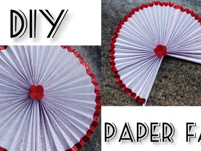 Paper fan. how to make easy papar fan.easy craft