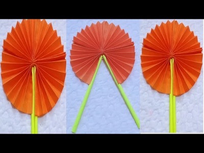 Paper fan making video.easy paper craft