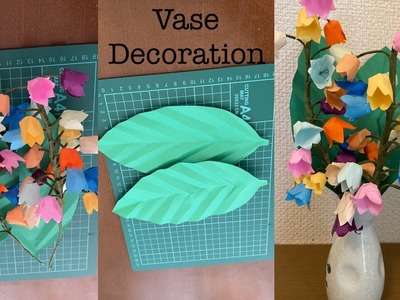 Paper flowers vases decor ideas. Paper craft .