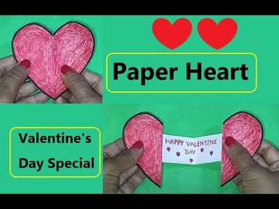 Paper❤️Heart With Massage❤️ Valentine Day Card. Diy Paper Heart. Greeting Card. Love Massage Card