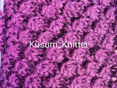 Single Patti diagonal design knitting pattern