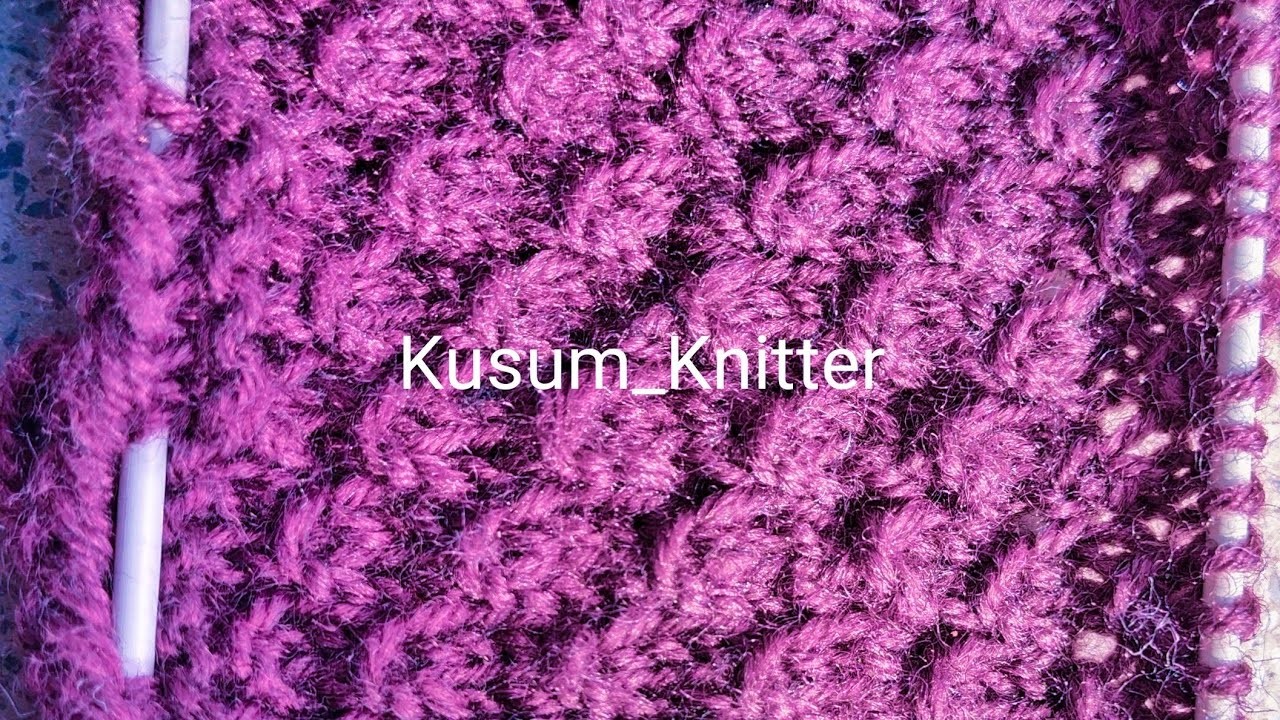 Single Patti diagonal design knitting pattern
