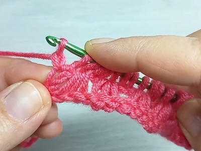 Tunusian crochet baby blanket knitting