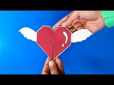 Valentines Day craft |Easy  paper craft | diy heart surprise | Gift idea #love  @learntomakewithsam