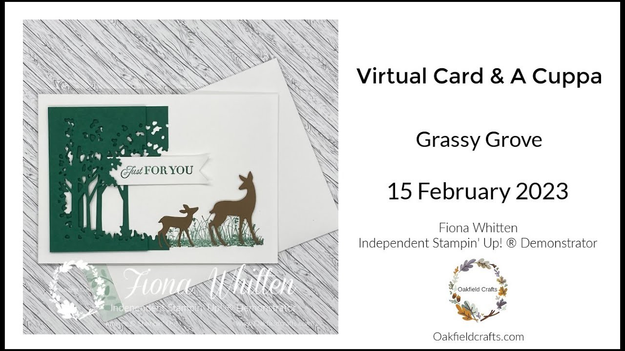 Virtual Card & A Cuppa featuring the Grassy Grove Bundle