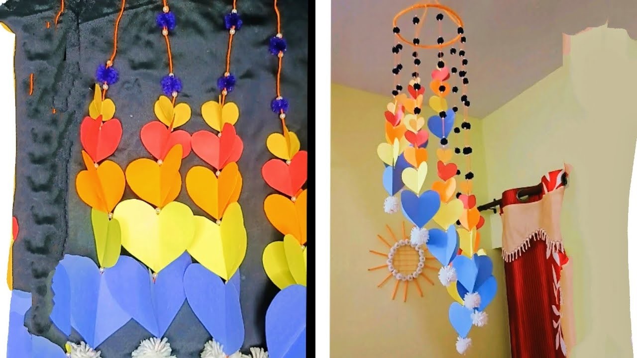 . Wall hanging papercraft ideas. Easy paper craft. Home decorating Ideas. Easy Hanging ????
