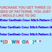 Winter Cardinals Cross Stitch Pattern***L@@K***Buyers Can Download Your Pattern As Soon As They Complete The Purchase