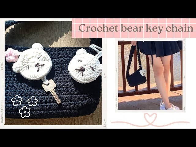 2 in 1 CROCHET Bear key chain | Bag charm