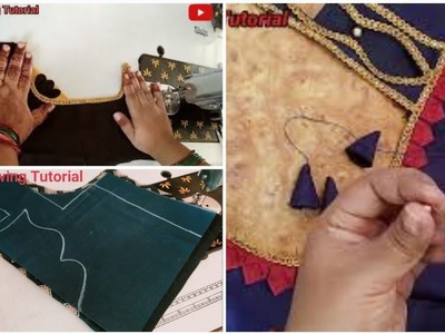 3 stylish blouse back neck design cutting and stitching ~blouse ki design #maalti_sewing_tutorial