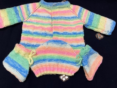 Baby Sweater Set part-2 || Socks and cap design ||