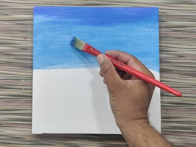 Beach painting for beginner | acrylic painting for beginners