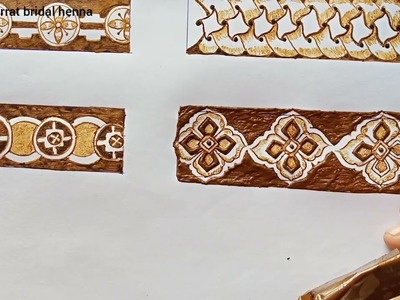 Beautiful Latest 3D Henna Borders Part-2 || Heavy Bridal Henna Borders|| border mehndi design