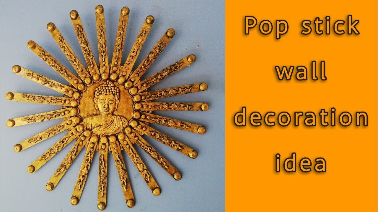 Buddha Wall Hanging With Pop Stick.Pop stick antique wall hanging idea.amazing Buddha wall hanging