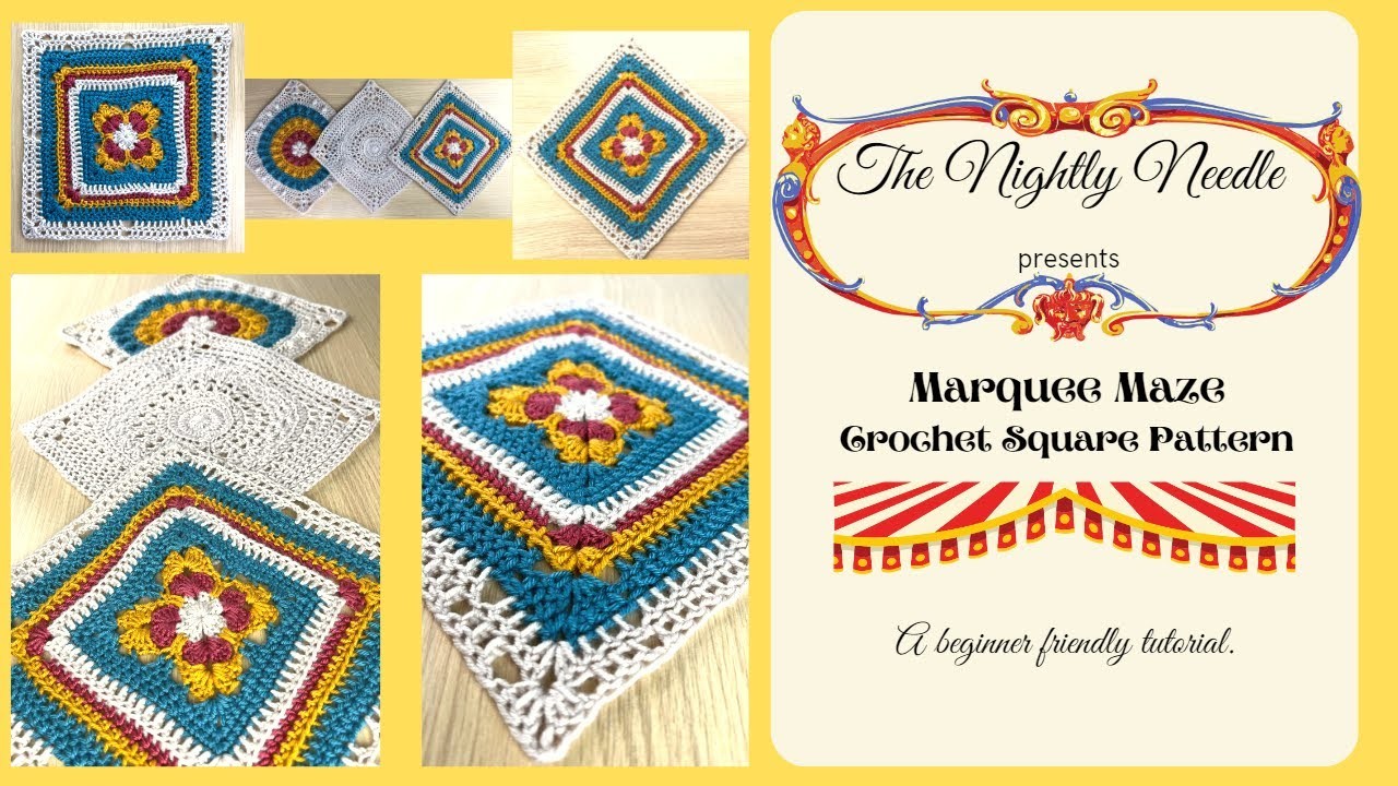 CAL #1 Crochet Pattern: Marquee Maze Square Tutorial