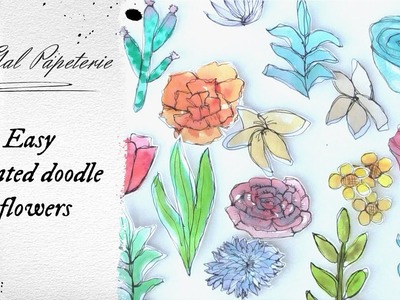 CityGal Papeterie - Craft with me! Easy watercolor sketchy flowers