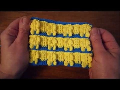 Crochet butterfly stitch -  baby blanket crochet stitch - 2 colors pattern (Nr. 6)